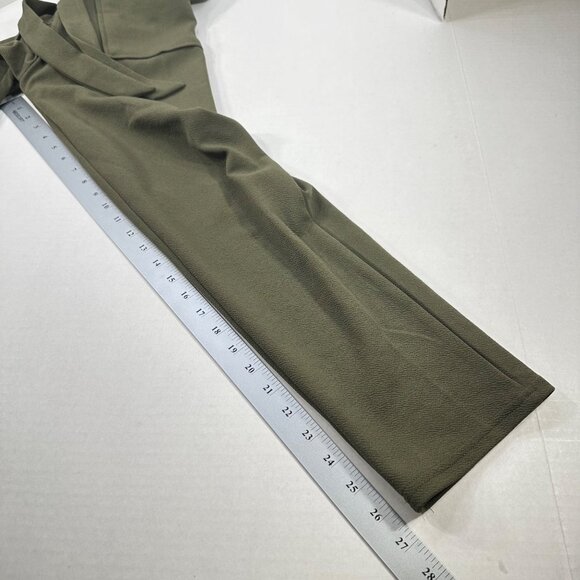 Derek Heart Women's Size Medium Pant Olive Green With Tie Belt Preowned - Picture 8 of 13